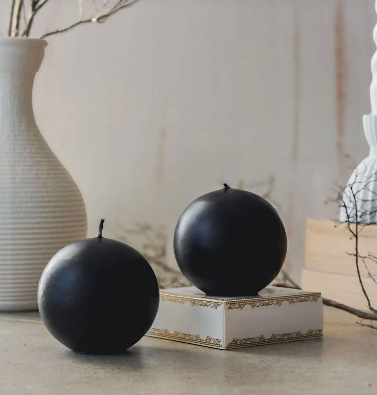 Set de lumanari, Ers1253, Negru - imagine 3